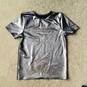 Silver Metallic Tee